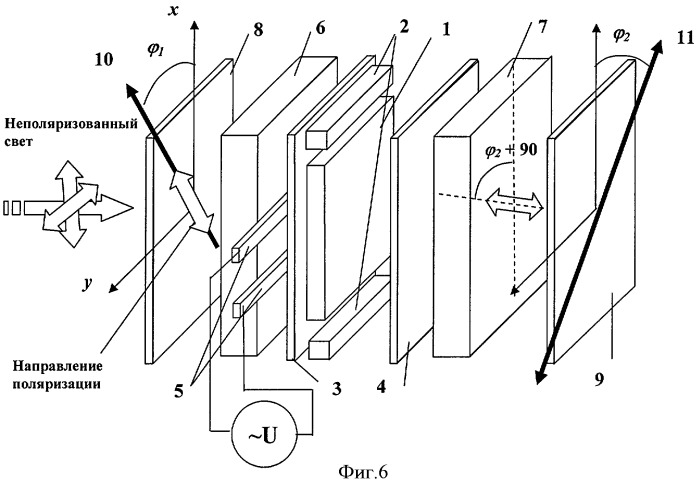 Способ управления поляризацией света и быстродействующий управляемый оптический элемент с применением холестерического жидкого кристалла (варианты) (патент 2366989)