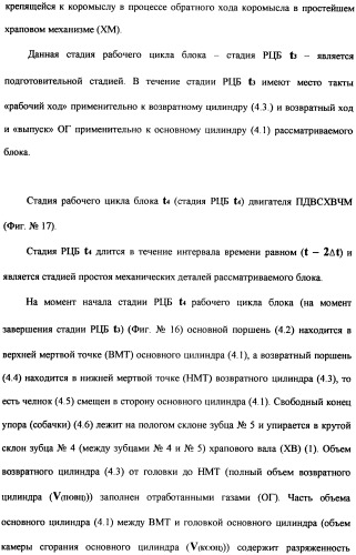 Поршневой двигатель внутреннего сгорания с храповым валом и челночным механизмом возврата основных поршней в исходное положение (пдвсхвчм) (патент 2369758)