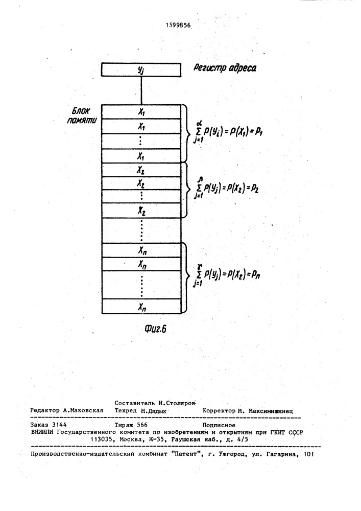 Генератор случайных чисел (патент 1599856)