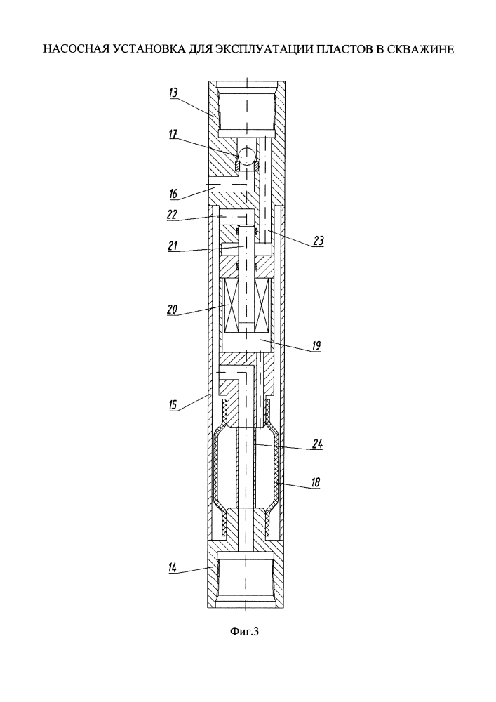 Насосная установка для эксплуатации пластов в скважине (патент 2604897)
