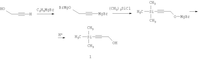 Способ получения 1-триметилсилилпропаргилового спирта и дипропаргилового эфира щавелевой кислоты (патент 2373215)