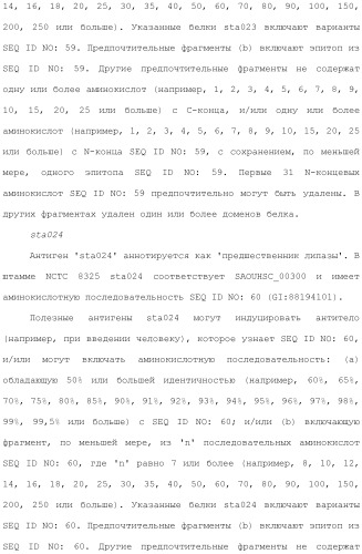 Композиции для иммунизации против staphylococcus aureus (патент 2508126)