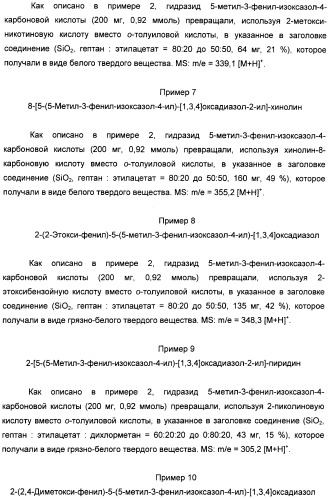 Производные арил-изоксазоло-4-ил-оксадиазола (патент 2426731)