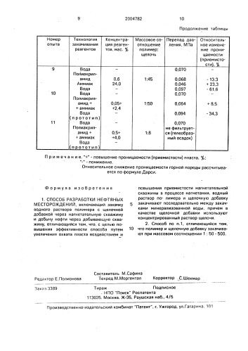 Способ разработки нефтяных месторождений (патент 2004782)