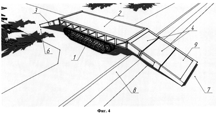 Мостоукладчик на базе мостоопорной машины (патент 2535552)