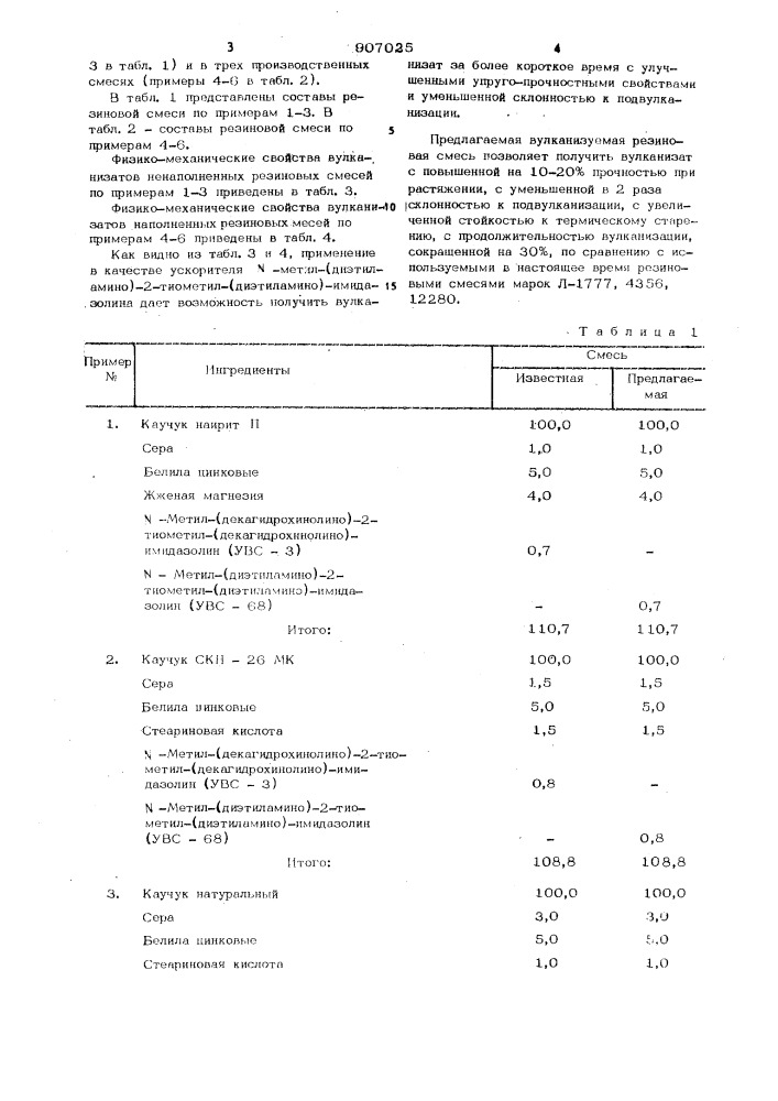 Резиновая смесь на основе ненасыщенного каучука (патент 907025)