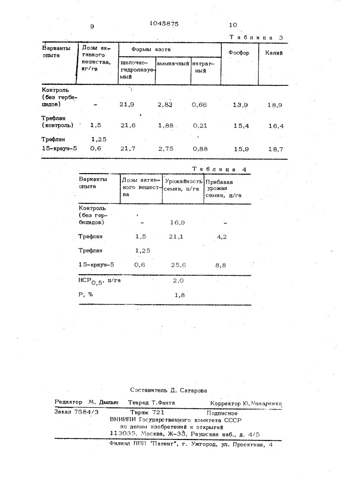 Способ борьбы с сорной растительностью (патент 1045875)