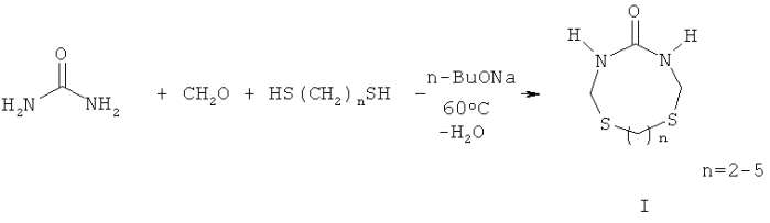 Способ получения 1,7-дитиа-3,5-диазациклоалкан-4-онов (патент 2551685)
