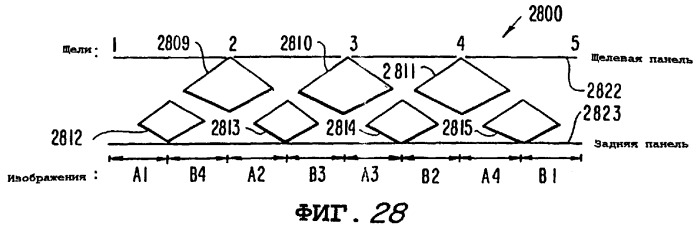 Устройство отображения многочисленных рядов изображений для зрителей, находящихся в движении (патент 2248617)