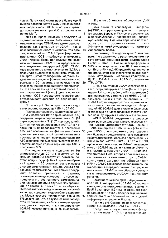 Способ получения рекомбинантной плазмидной днк рсдус 2.27, кодирующей гликопротеин межклеточной адгезии (патент 1809837)
