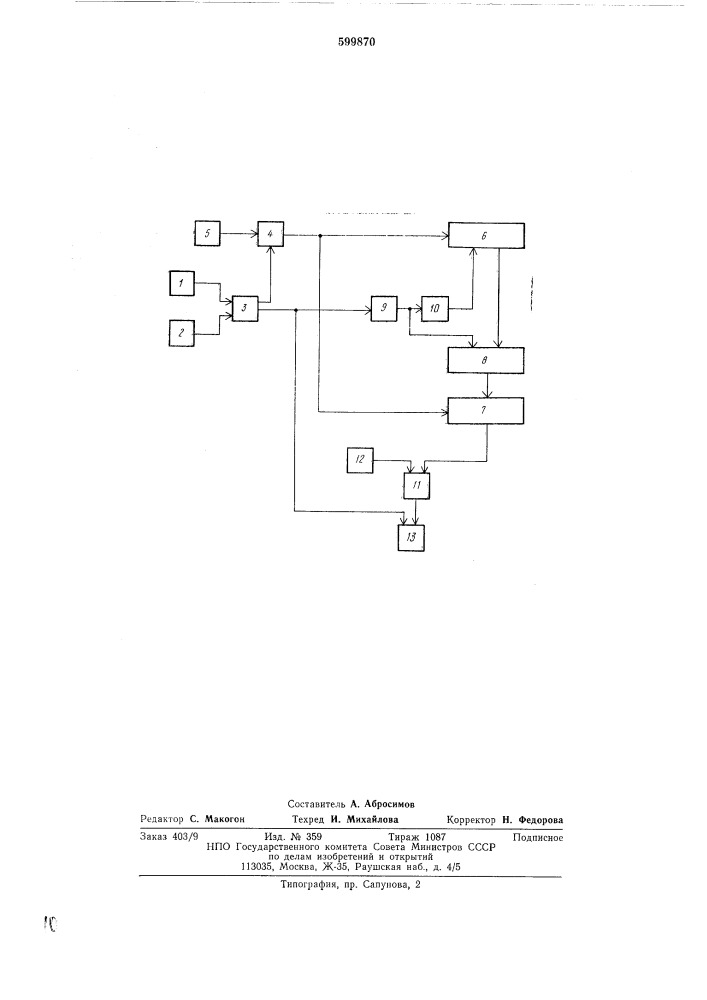 Устройство для автоматического управления прокаткой труб с утоненными концами (патент 599870)