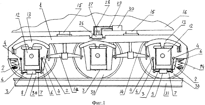 Трёхосная тележка тепловоза (патент 2551869)