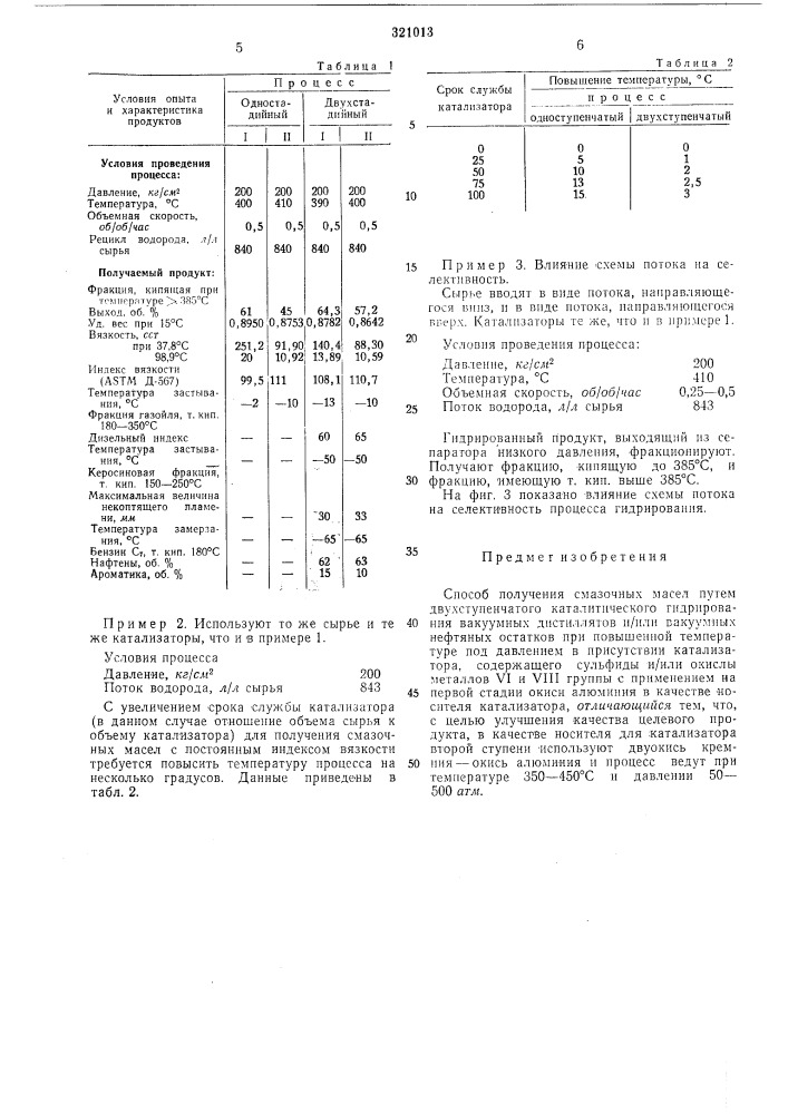Способ получения смазочных масел (патент 321013)