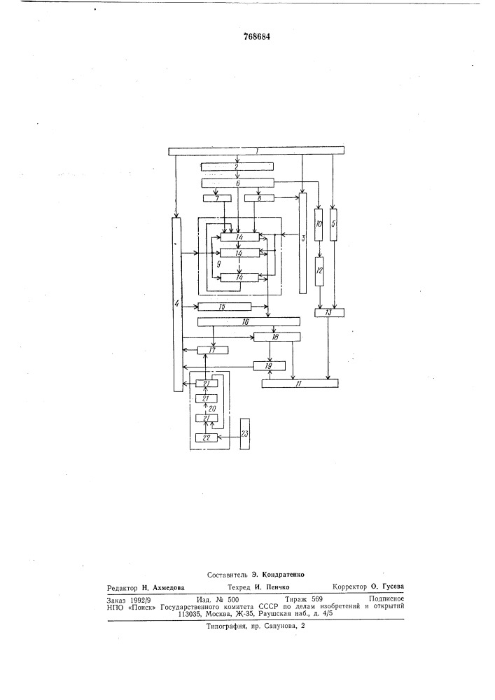 Устройство для управления объектами электрической централизации (патент 768684)