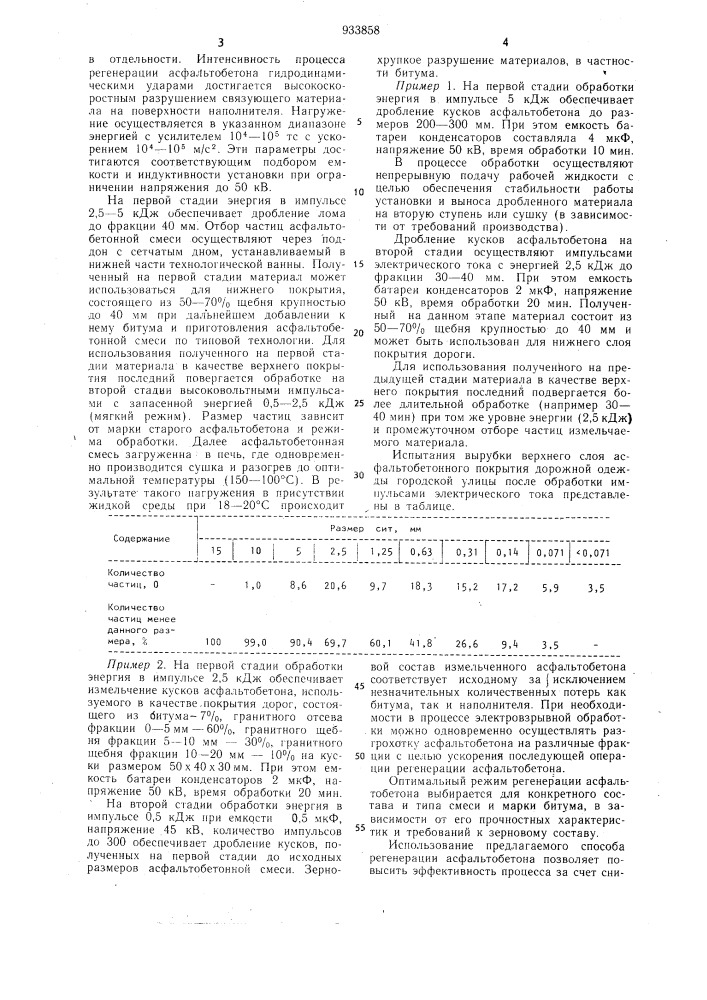 Способ регенерации асфальтобетона (патент 933858)