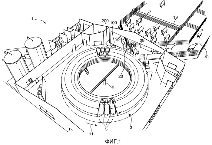 Доильный зал и способ его работы (патент 2524083)