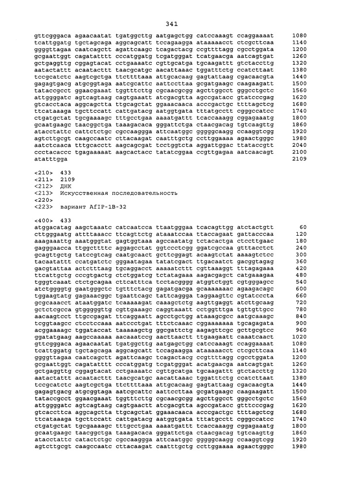 Новые инсектицидные белки и способы их применения (патент 2666914)