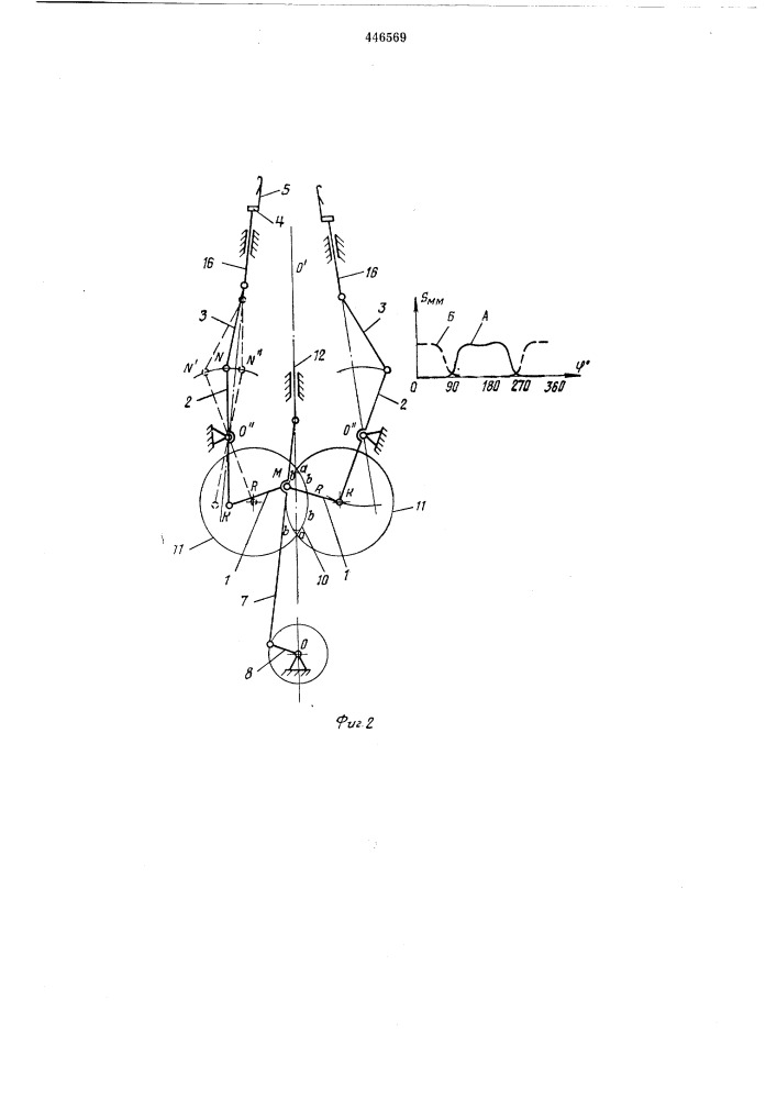 Привод петлеобразующих органов двухфонтурной основязальной машины (патент 446569)