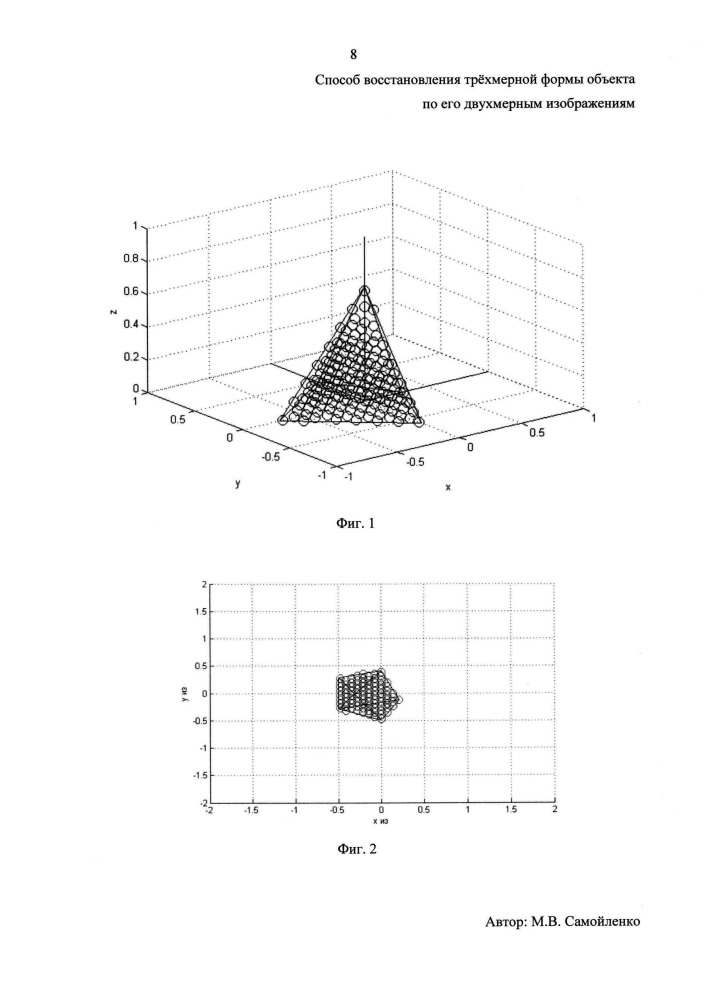 Способ восстановления формы трёхмерного объекта по его двухмерным изображениям (патент 2653097)