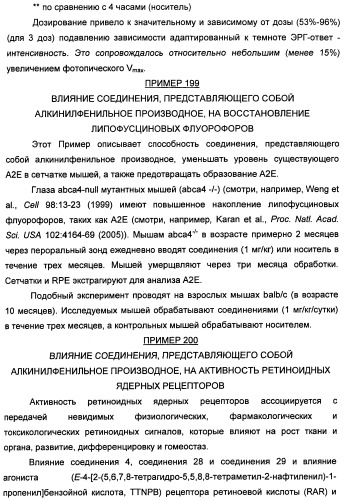Соединения, представляющие собой алкинилфенильные производные, для лечения офтальмических заболеваний и расстройств (патент 2470910)