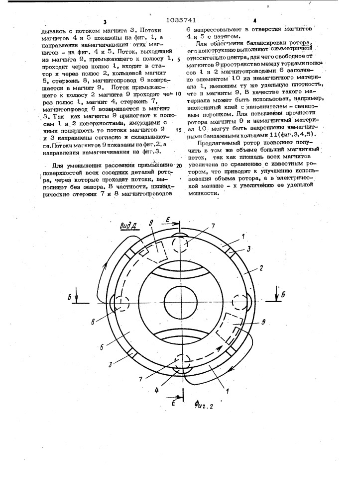 Ротор электрической машины (патент 1035741)