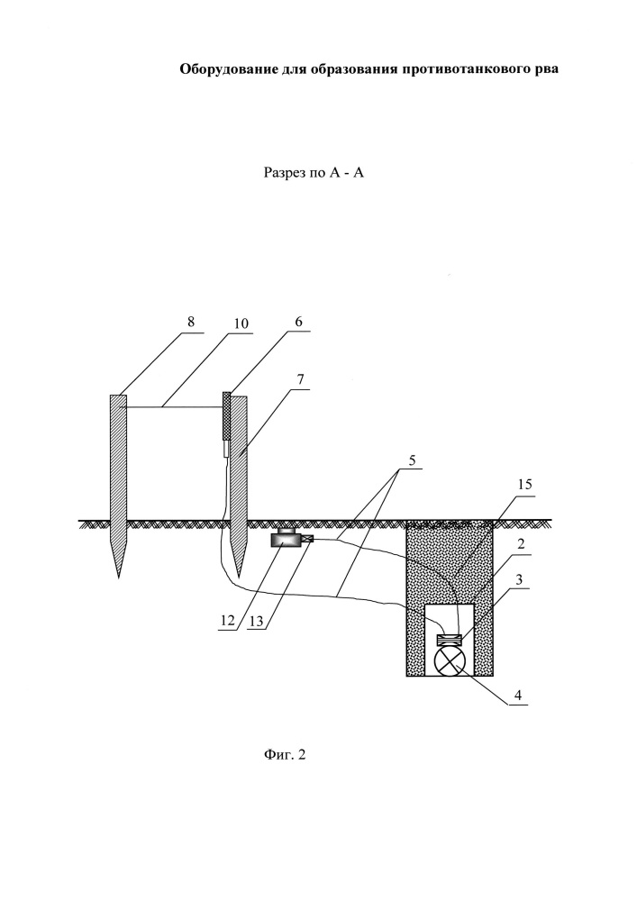 Оборудование для образования противотанкового рва (патент 2647117)