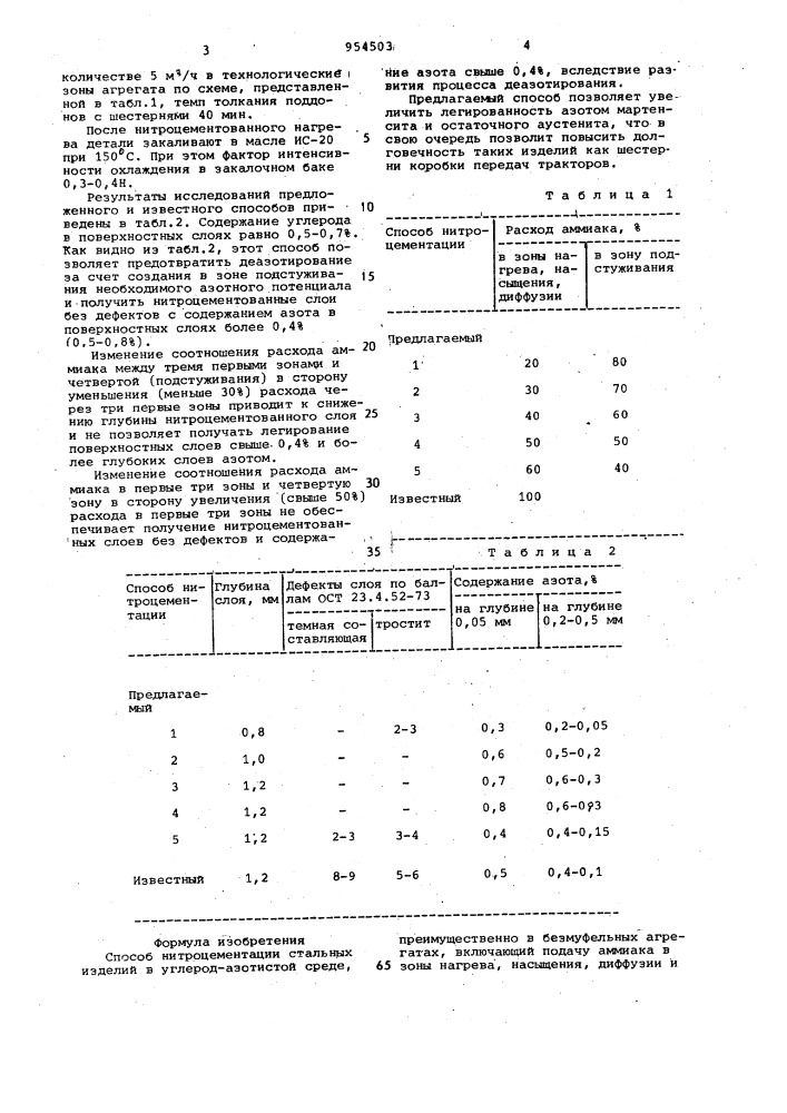 Способ нитроцементации стальных изделий (патент 954503)