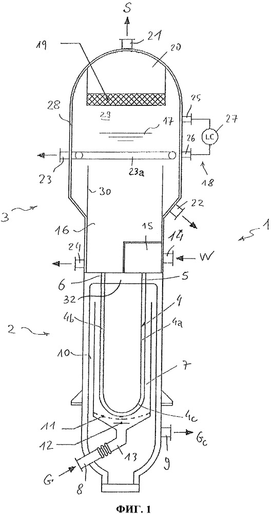 Кожухотрубное устройство для рекуперации тепла из горячего технологического потока (патент 2661121)