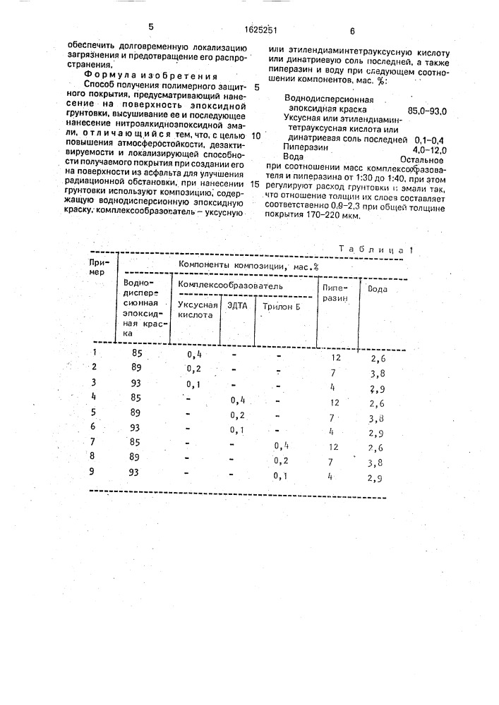 Способ получения полимерного защитного покрытия (патент 1625251)