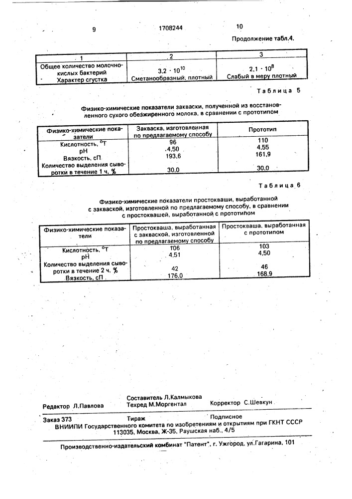 Способ получения лабораторной закваски (патент 1708244)