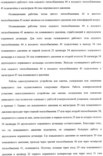 Компрессионная установка и устройство для сжатия, охлаждения и сжижения газа с использованием этой компрессионной установки (патент 2315922)