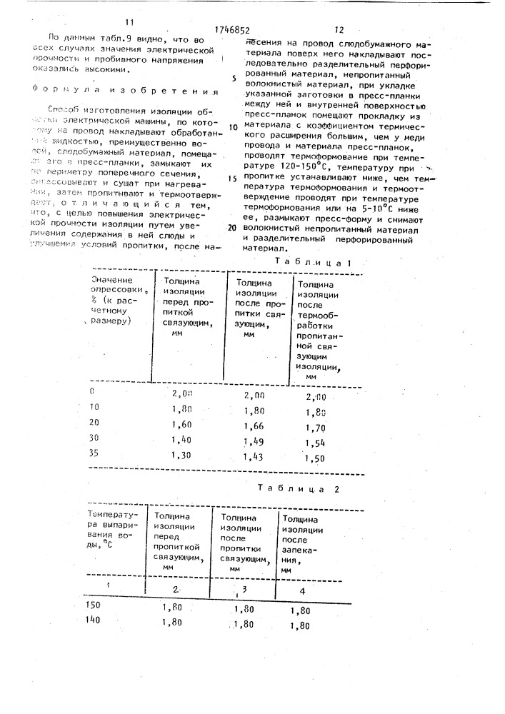 Способ изготовления изоляции обмотки электрической машины (патент 1746852)