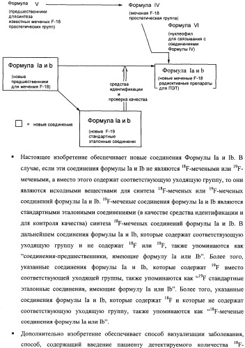 Соединения для применения в визуализации, диагностике и/или лечении заболеваний центральной нервной системы или опухолей (патент 2505528)