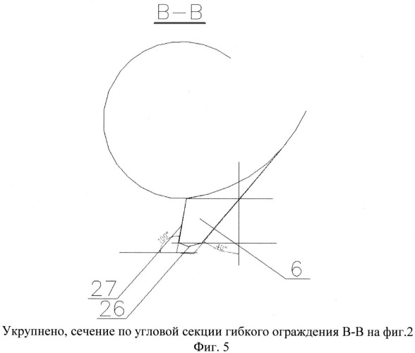 Гибкое ограждение с повышенными следящими свойствами для транспортных средств на воздушной подушке (патент 2527871)