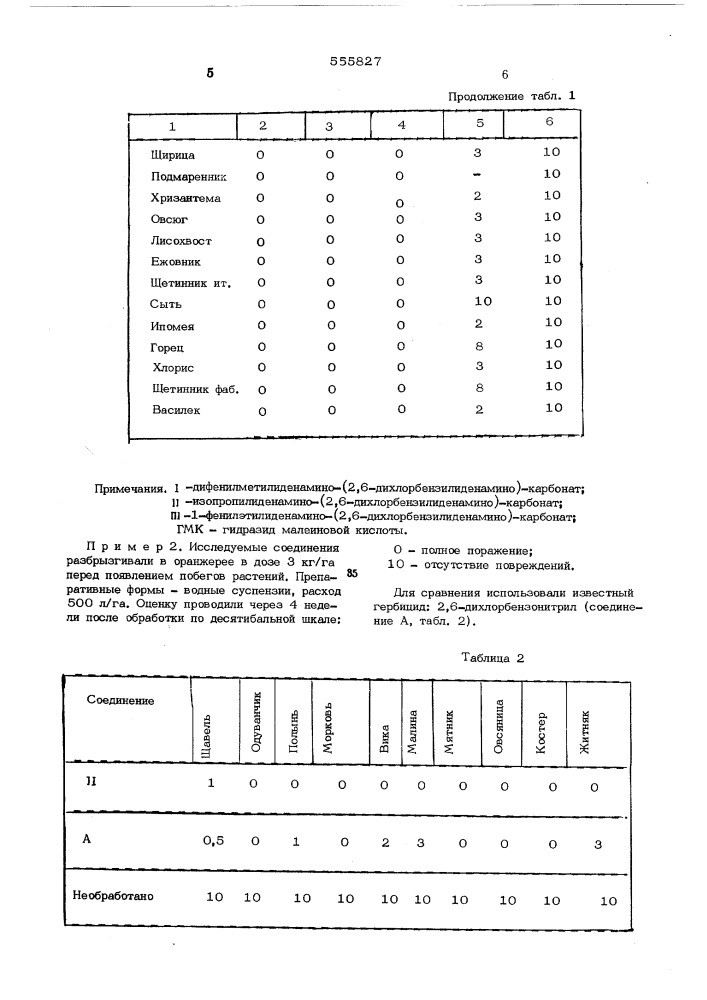 Гербицидный состав (патент 555827)