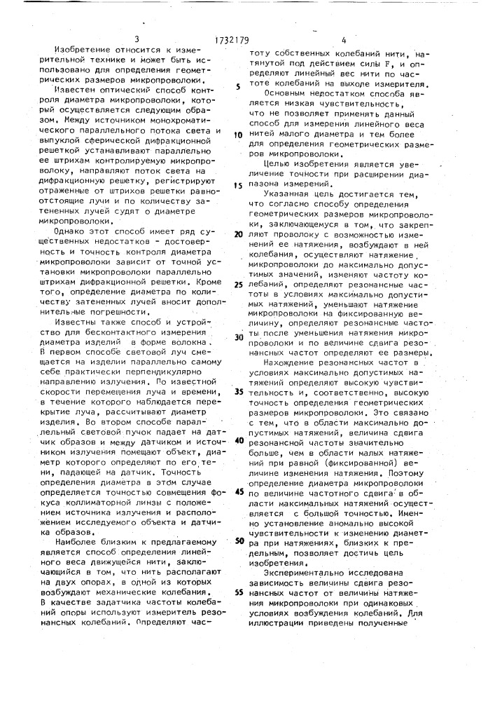 Способ определения геометрических размеров микропроволоки (патент 1732179)