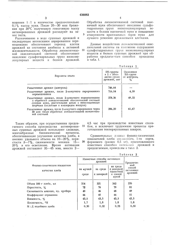 Способ производства активированных сушеных дрожжей-'-^'t р f-:-!' li-llita c.^u' т- т л'5 ^"^:i''f •]?} (патент 436083)