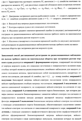 Способ дистанционной регистрации по радиолокационным наблюдениям выхода гребного винта на максимальные обороты при экстренном разгоне морского судна (патент 2392173)