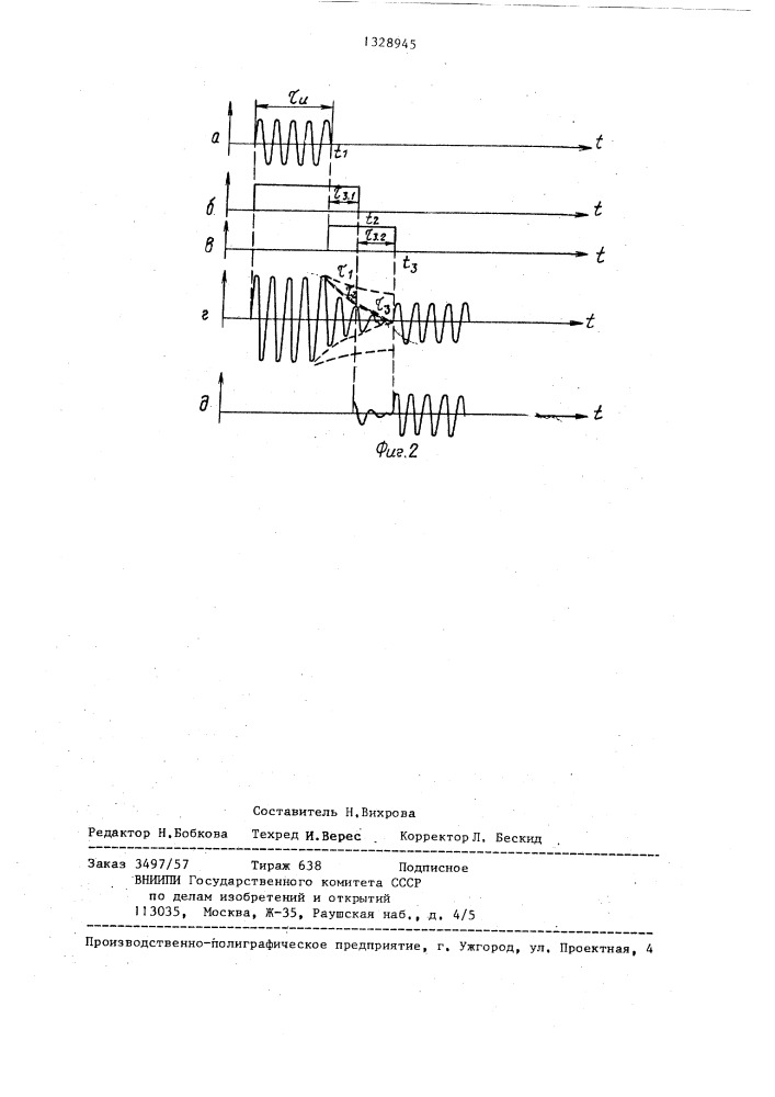 Устройство для градуировки резонансных гидрофонов (патент 1328945)