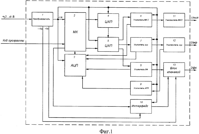 Вторичный импульсный источник питания для электронно-оптического преобразователя (патент 2342737)