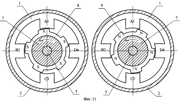 Электрическая машина с двухпакетным индуктором (варианты) (патент 2356154)