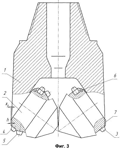 Буровое трехшарошечное долото (патент 2361998)