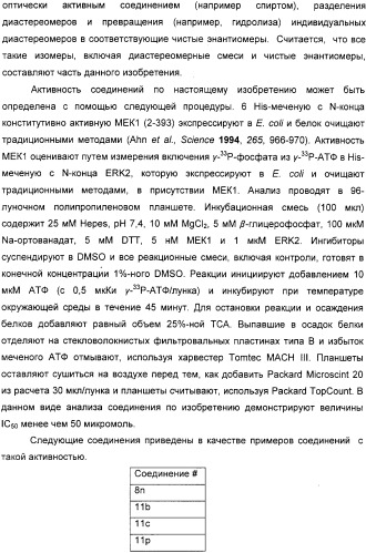 N3-алкилированные бензимидазольные производные в качестве ингибиторов mek (патент 2307831)