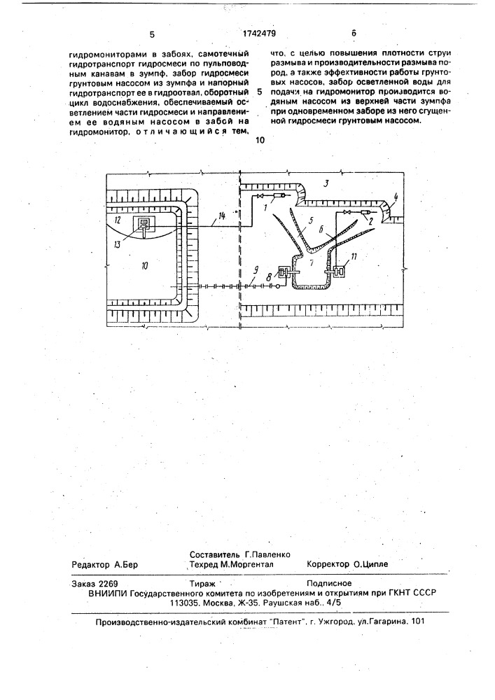 Способ гидромониторно-землесосной разработки (патент 1742479)