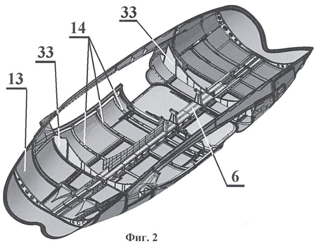 Центральная часть фюзеляжа и бимс (патент 2443599)