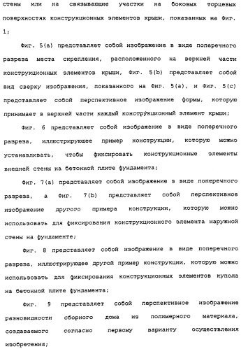 Сборный дом из полимерного материала (патент 2337214)