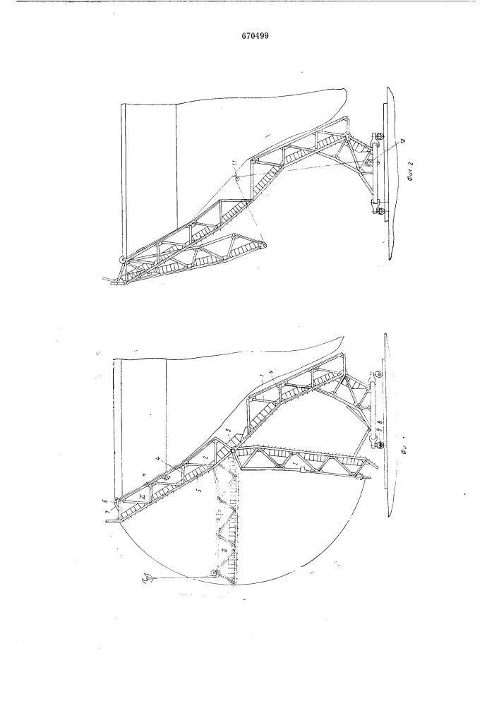 Наружные леса для постройки оконечностей корпуса судна (патент 670499)