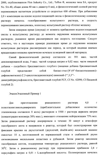 Водопоглощающая композиция на основе смол, способ ее изготовления (варианты), поглотитель и поглощающее изделие на ее основе (патент 2333229)