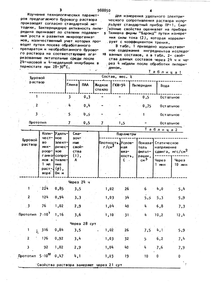 Буровой раствор (патент 988850)