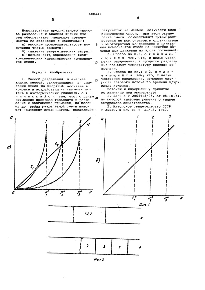 Способ разделения и анализа жидких смесей (патент 600441)